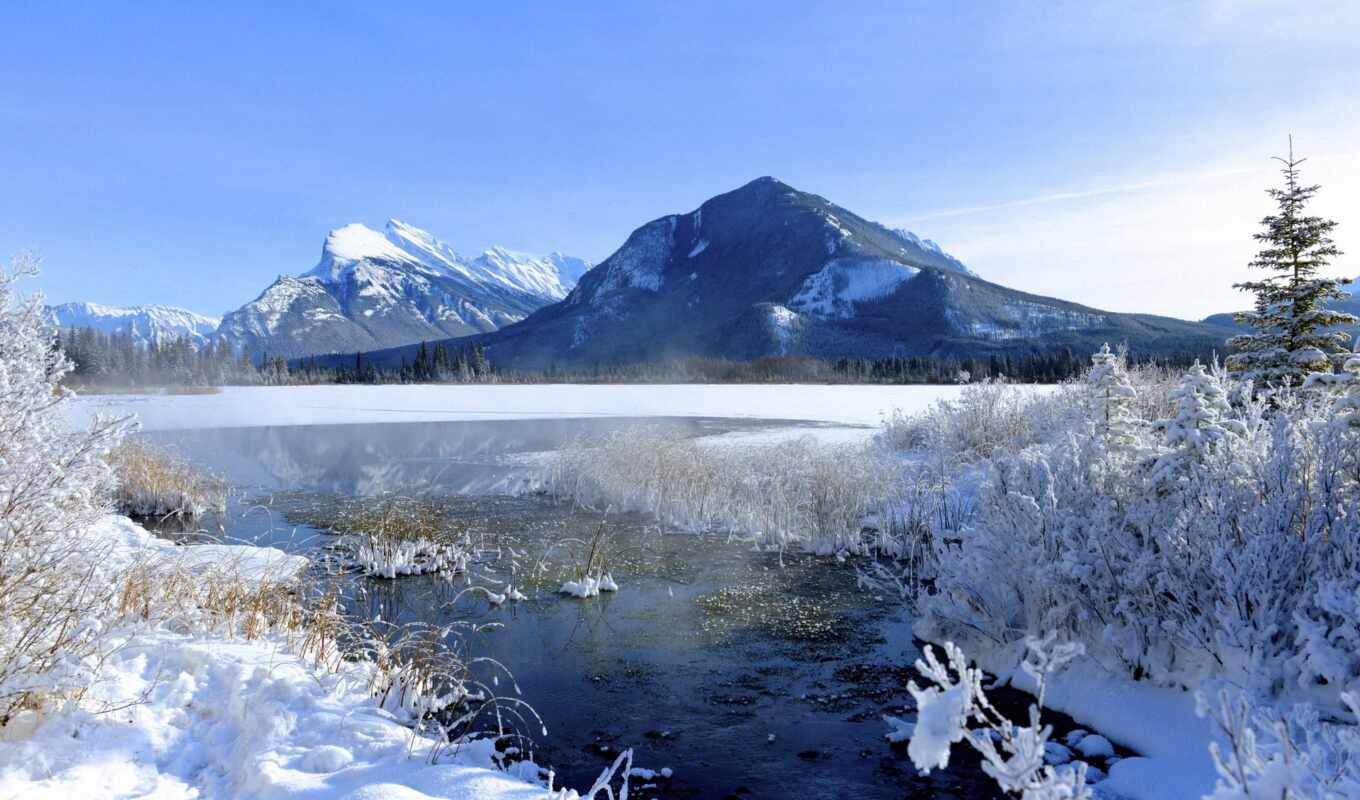 снег, winter, para, con, paisajes, канадский, montañas, imágenes, grandes, невады