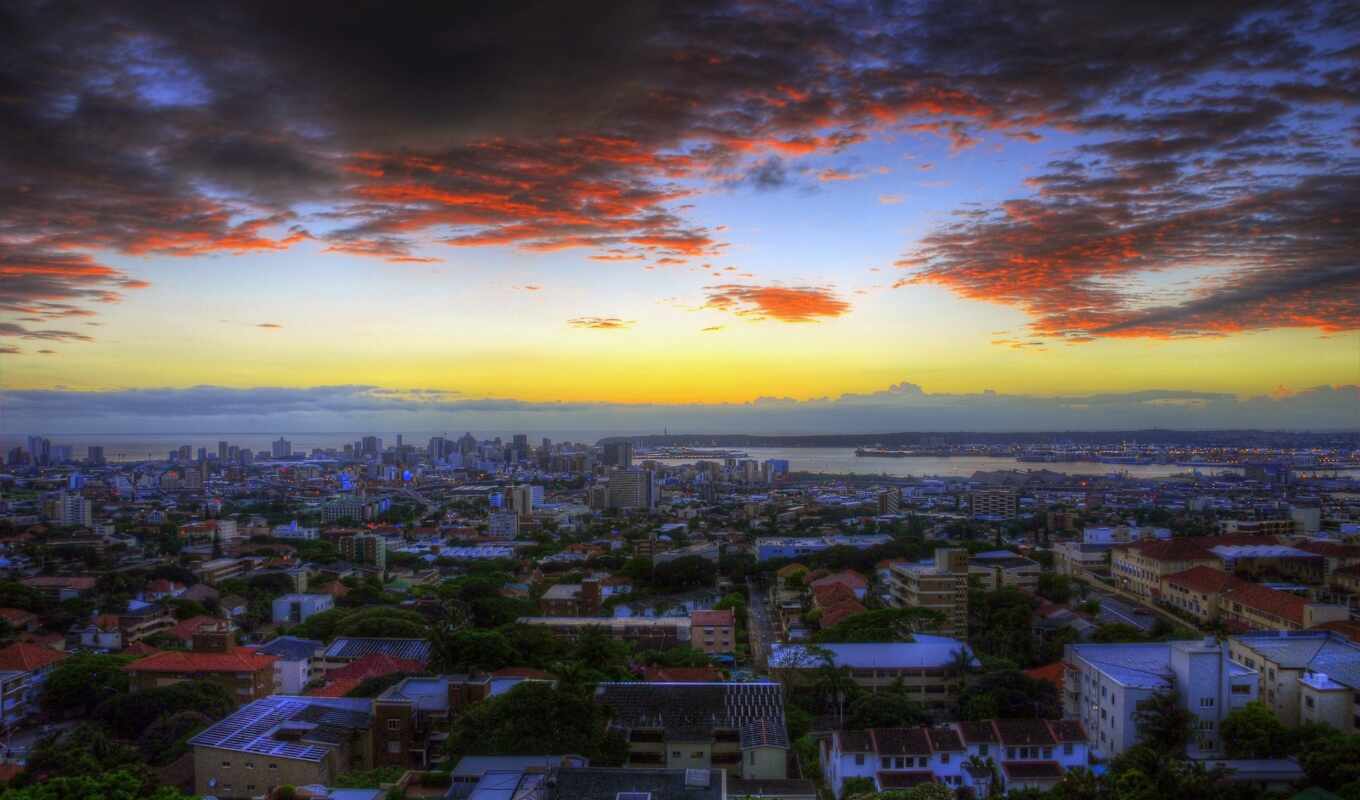 view, city, Africa, south, durban