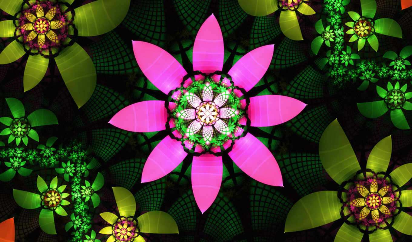 flowers, flowers, fractal, canunlin