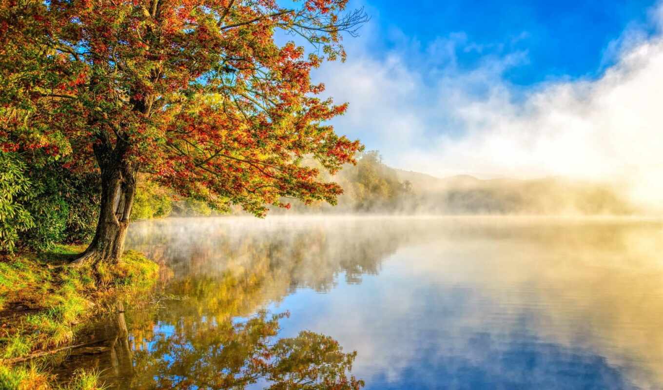 озеро, природа, world, красавица, мира, осень, записи, рубрике, невероятная