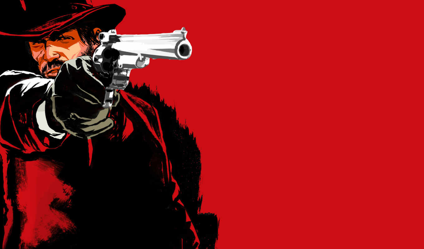 шляпа, game, red, пистолет, dead, лошади, ковбой, redemption, lasso
