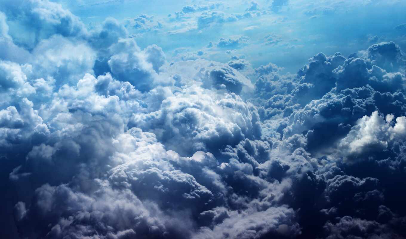 облака, небо, blue, heaven, космос, красивые, 