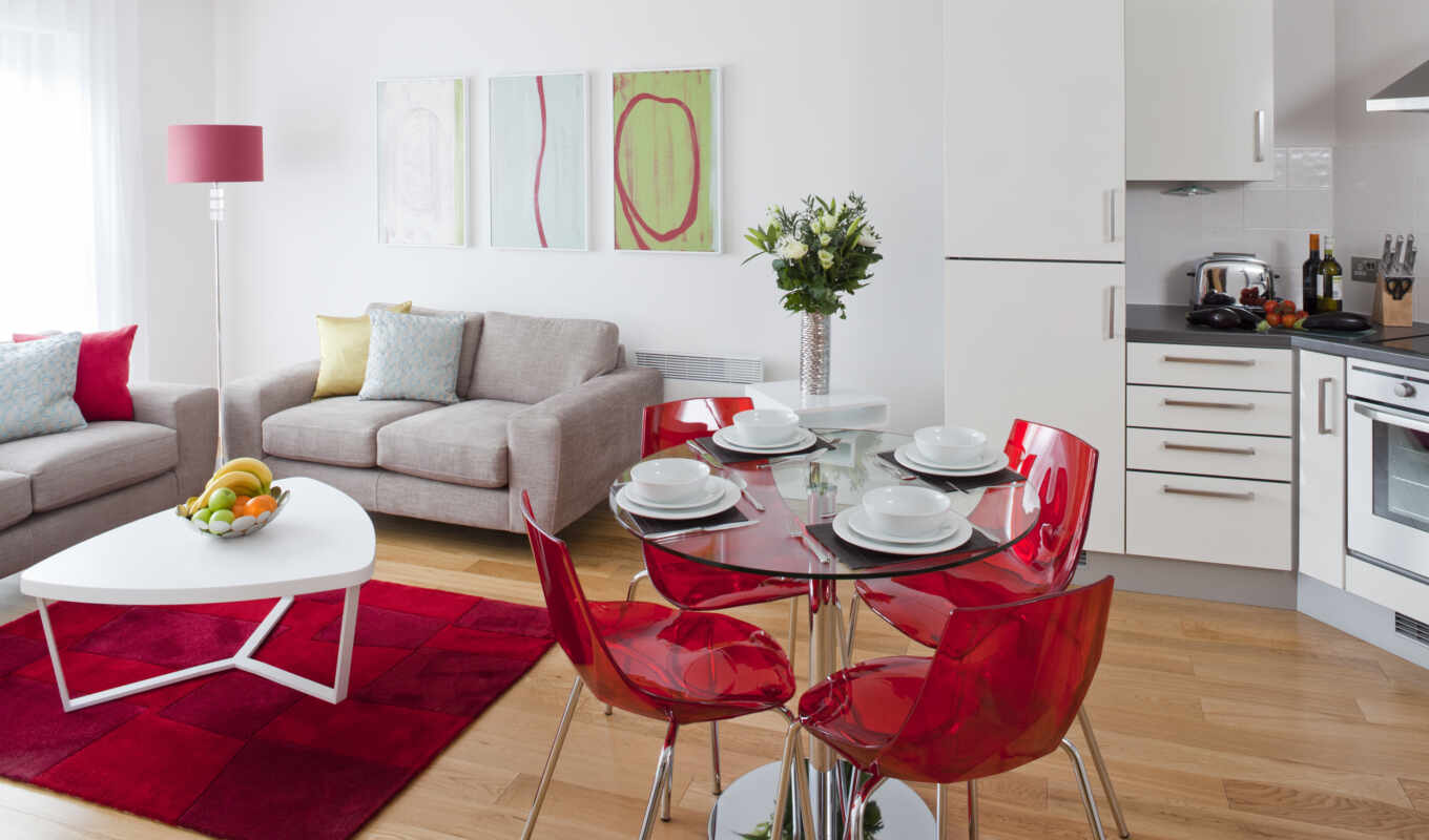 стена, red, design, красное, интерьер, мебель, яркий, color, идея