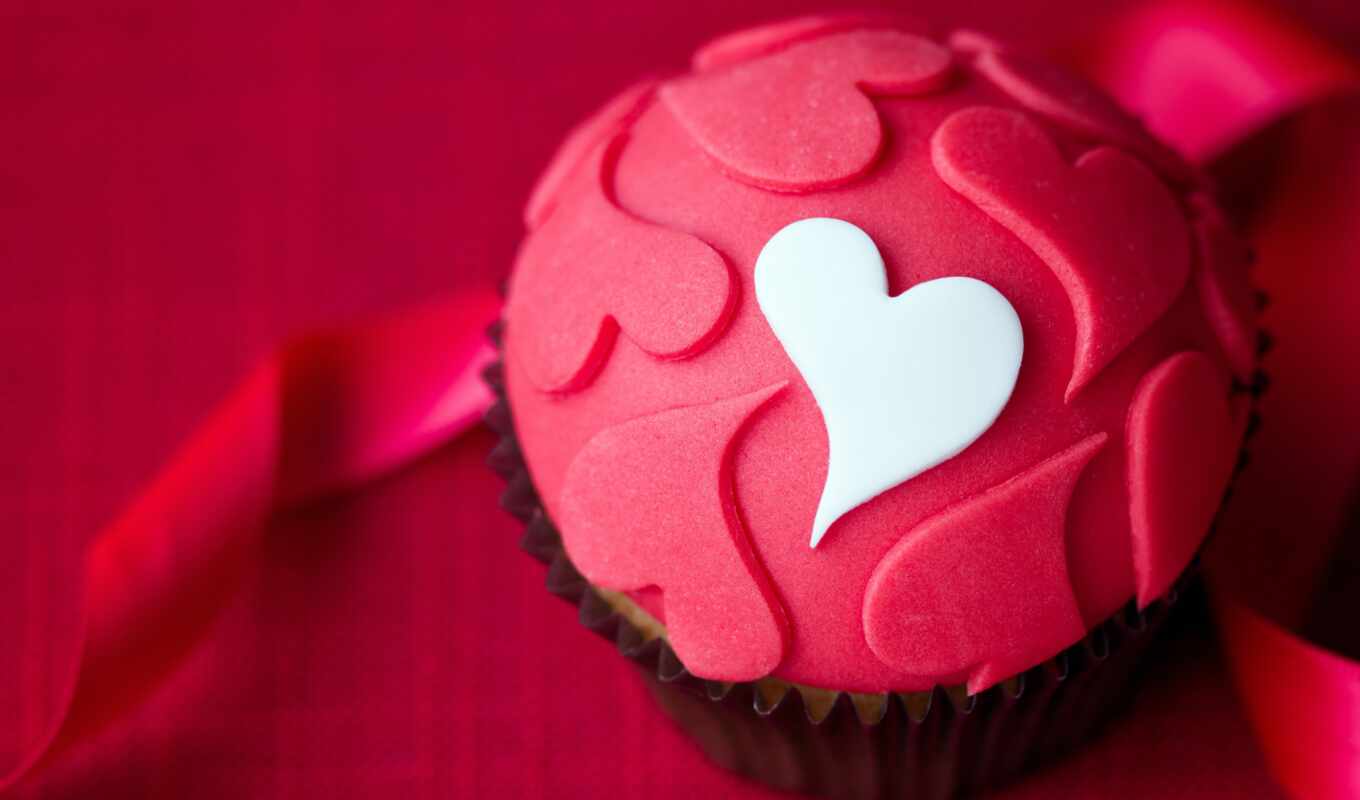 favorite, сердце, розовый, день, valentine, торт, meal, широкоэкранный, shirokoformatnyi