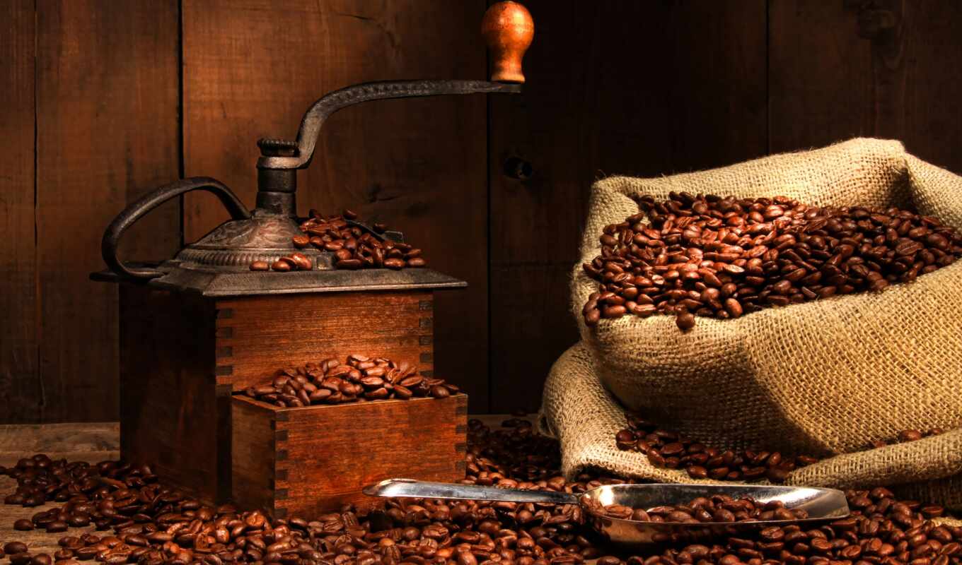 grains, bag, coffee, coffee