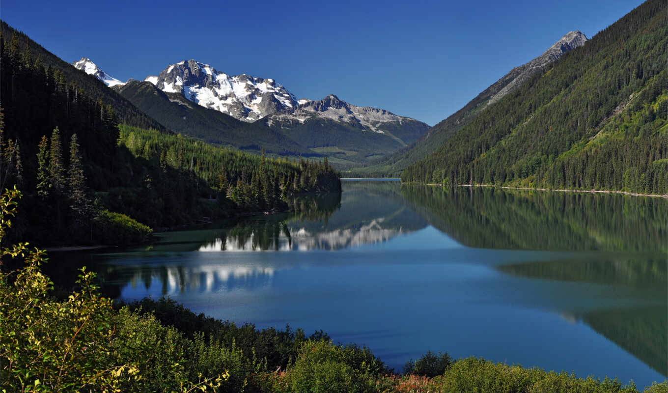 lake, nature, tree, snow, mountain, cute, beauty, top, park, provincial