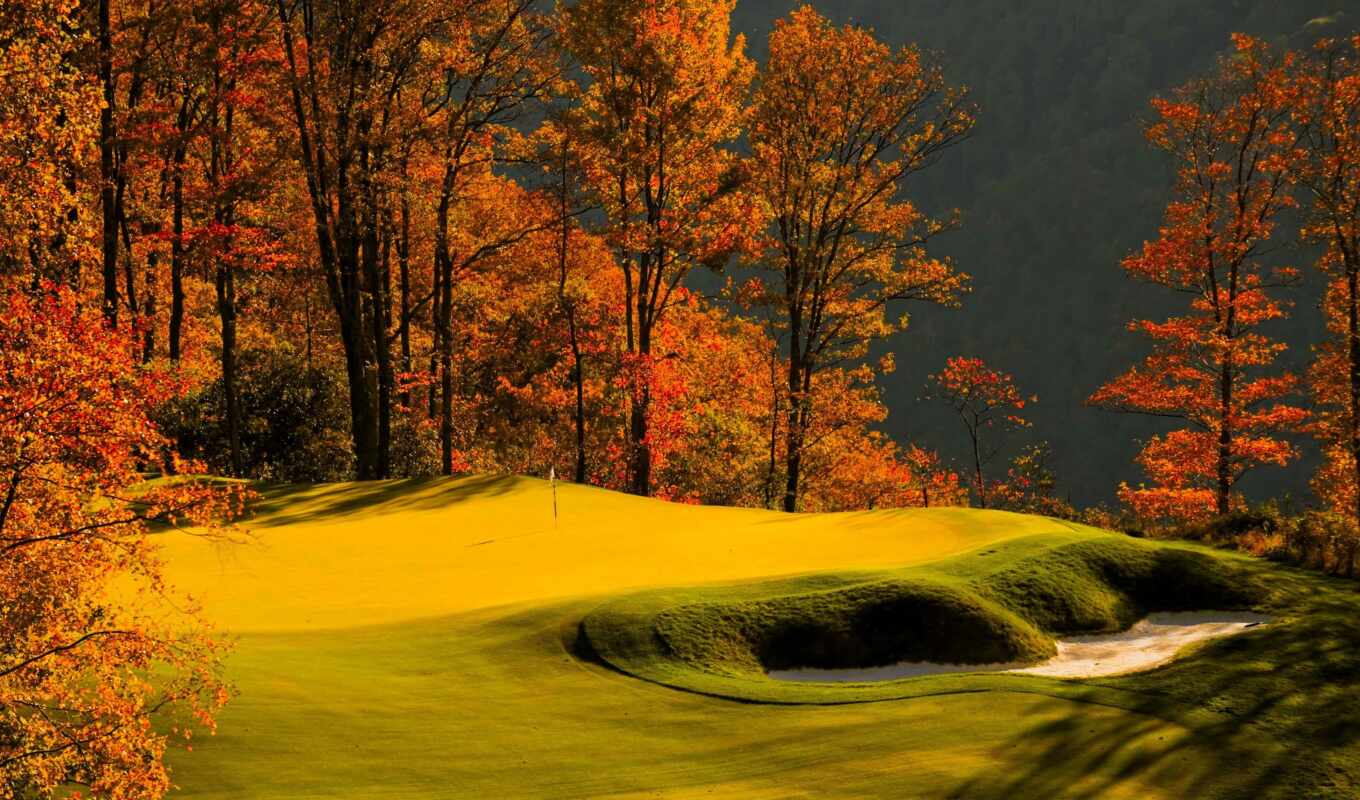autumn, resort, golf