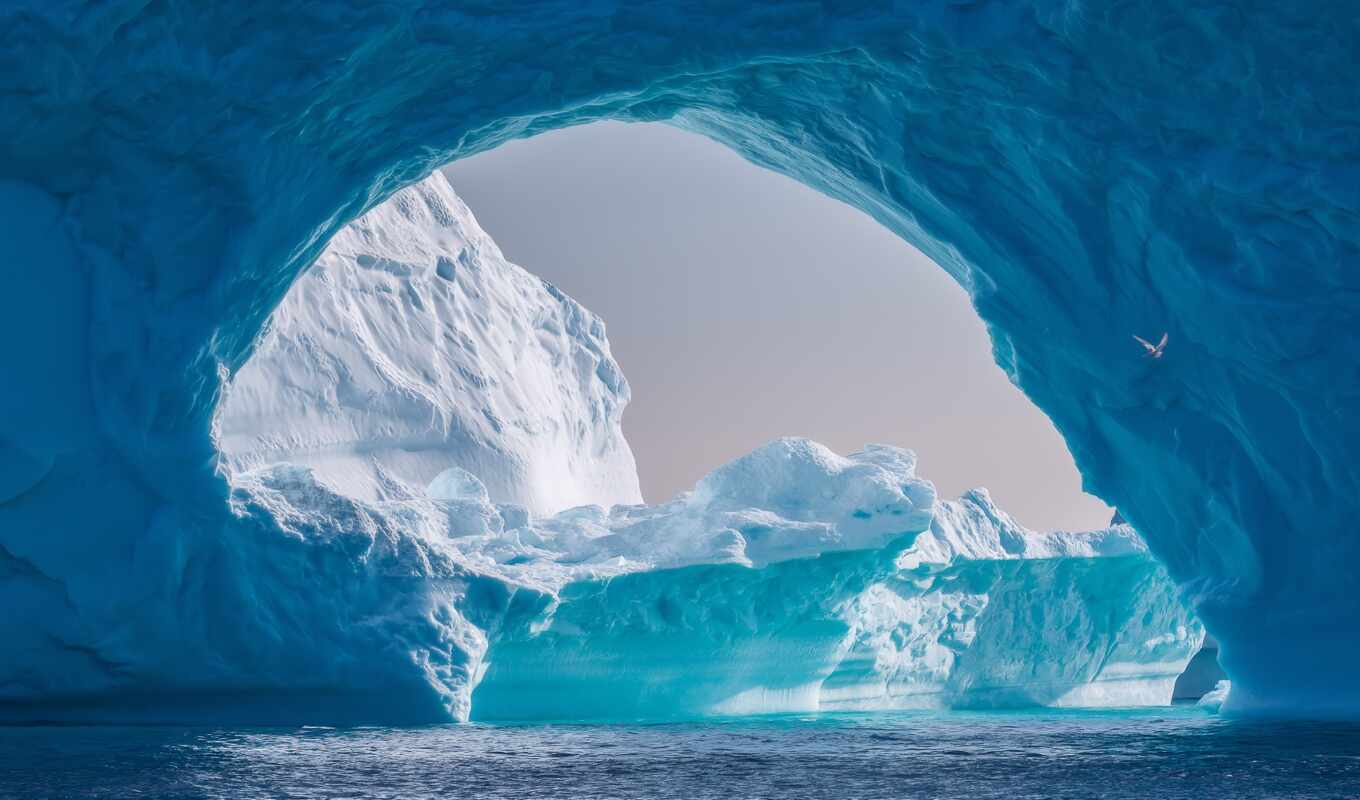 природа, картинка, лед, water, море, найти, айсберг, тыс