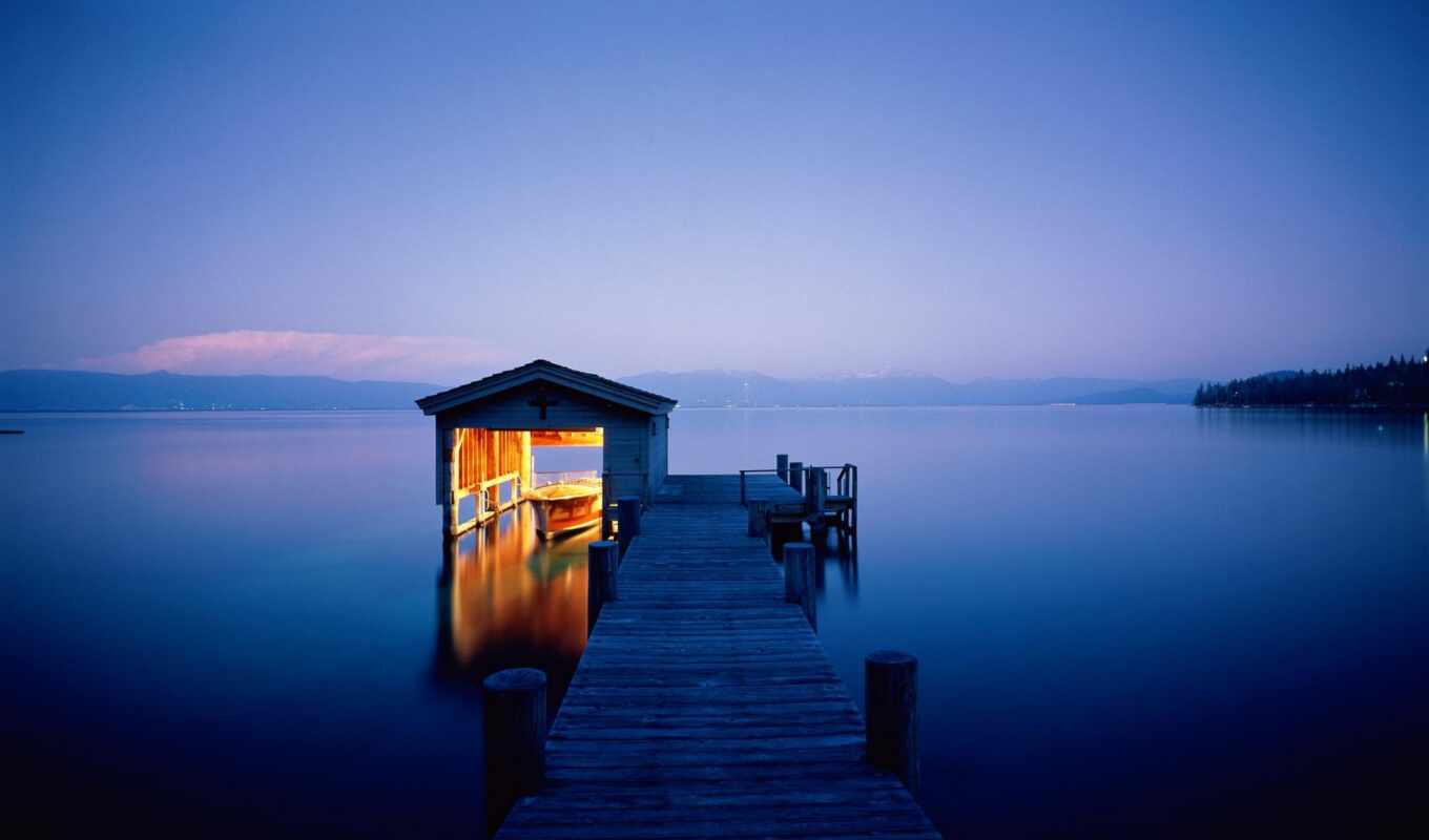 озеро, house, фон, cool, ночь, pier, лодка, док, спокойствие, really, pxfuelpage