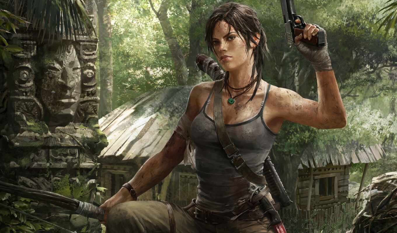 video, games, tomb, raider, Lara, croft