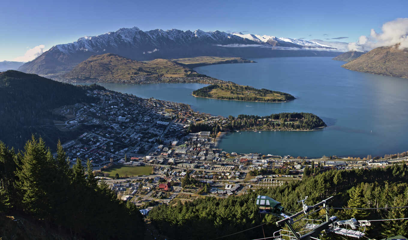 озеро, new, stock, zealand, queenstown, royalty