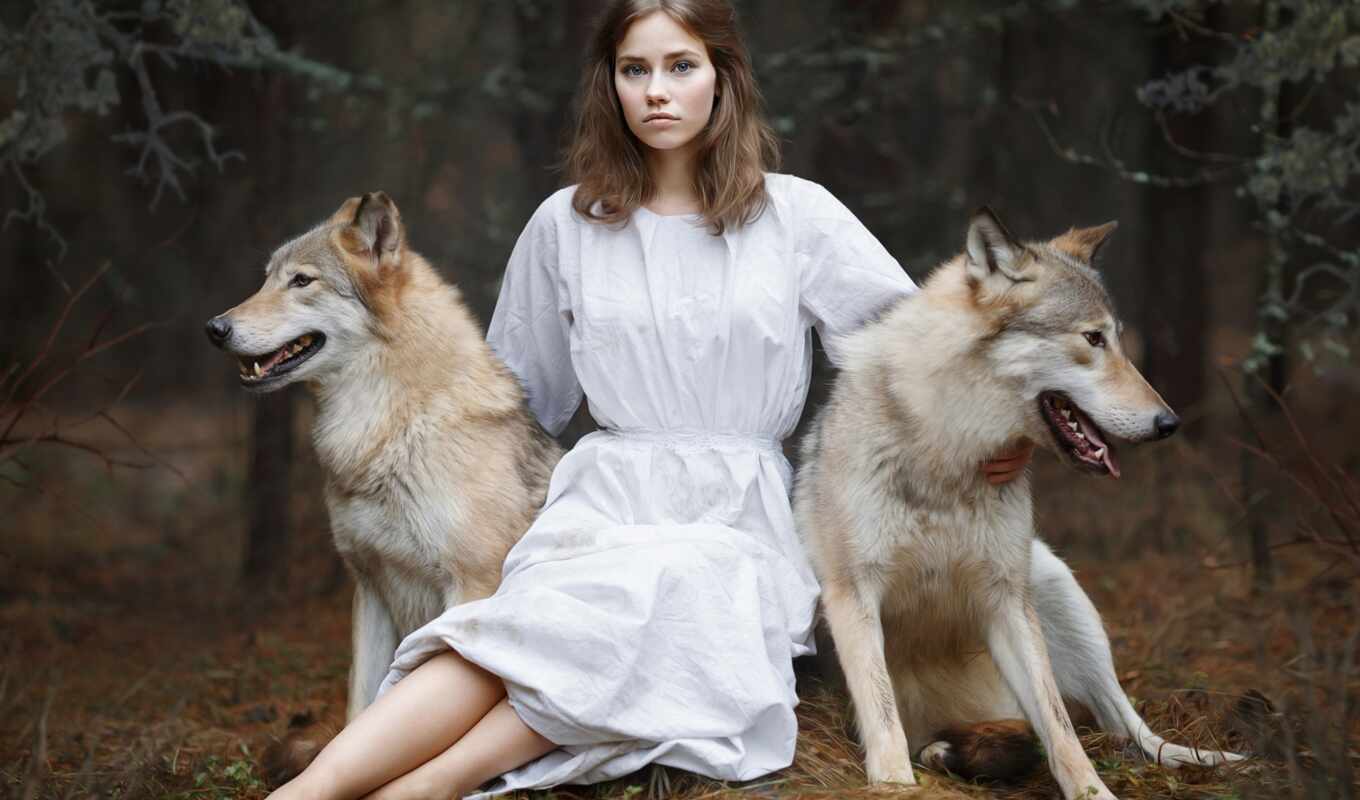 женский, волк