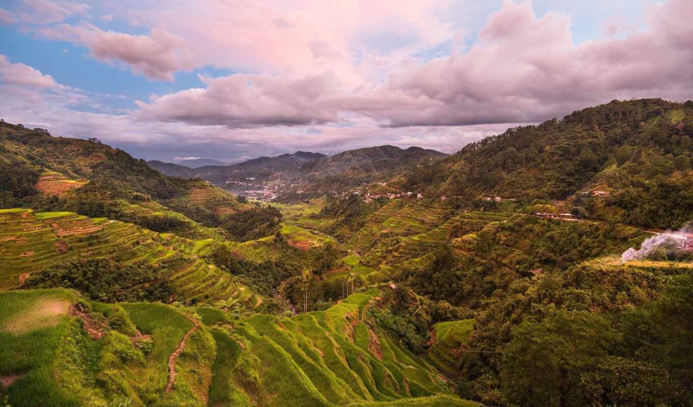 природа, пейзажи -, взгляд, растительность, панорама, philippines, филиппин, горы, сверху, imgator