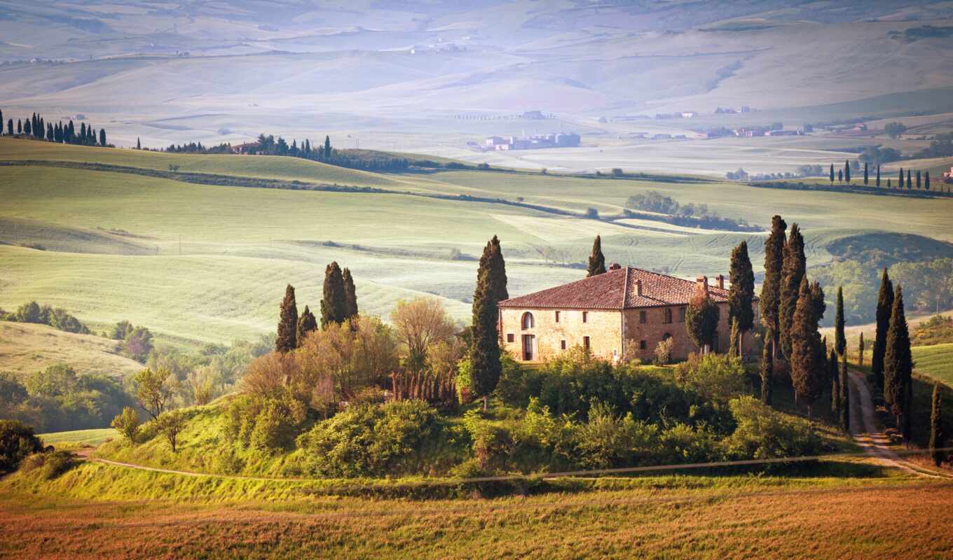landscape, italian, tuscany