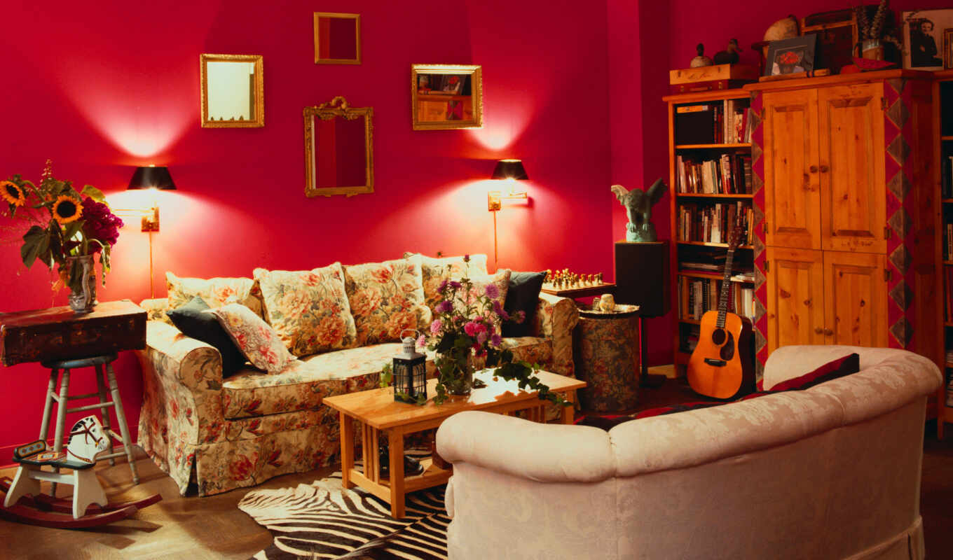 red, design, interior, interior design, bedrooms, red, interior, combination, colors