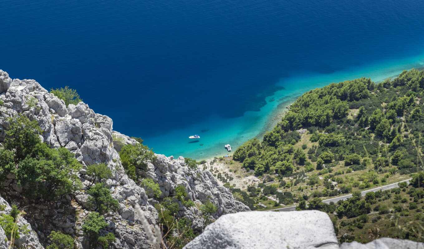 nature, ocean, coast, a boat, float, Croatia
