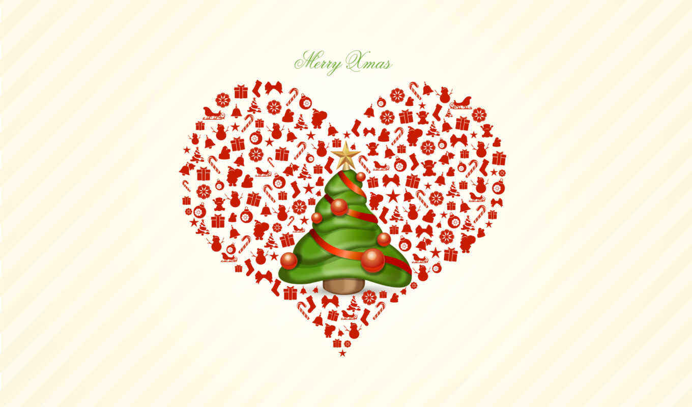 picture, page, beautiful, heart, snow, little, christmas tree, gifts, Christmas tree