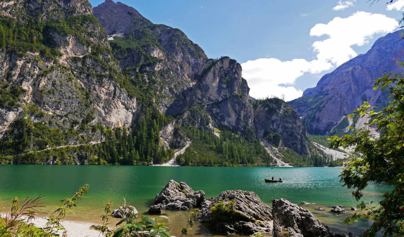 italian, природа, озеро, гора, landscape, альпы, rock