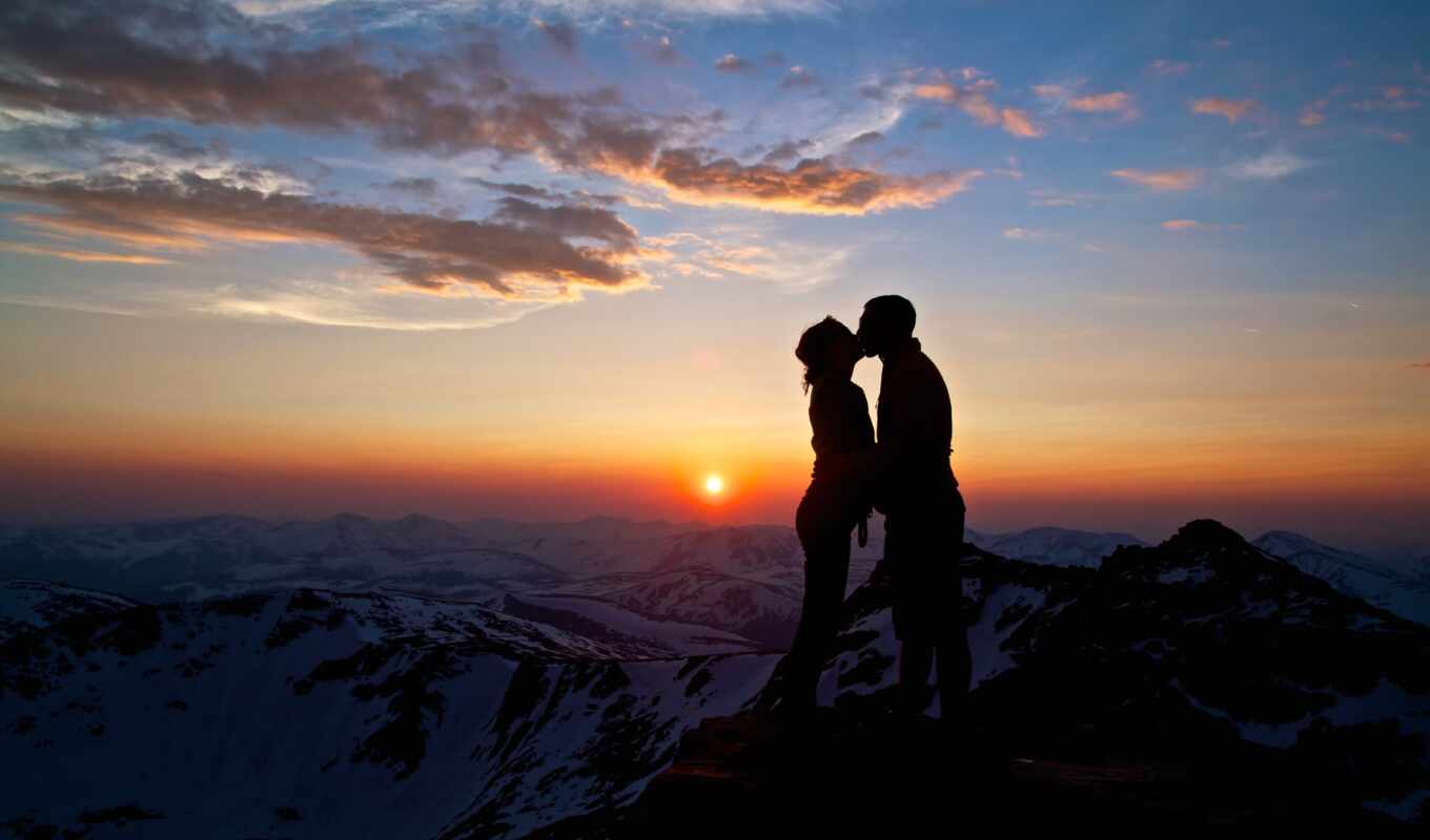 you, sunset, mountain
