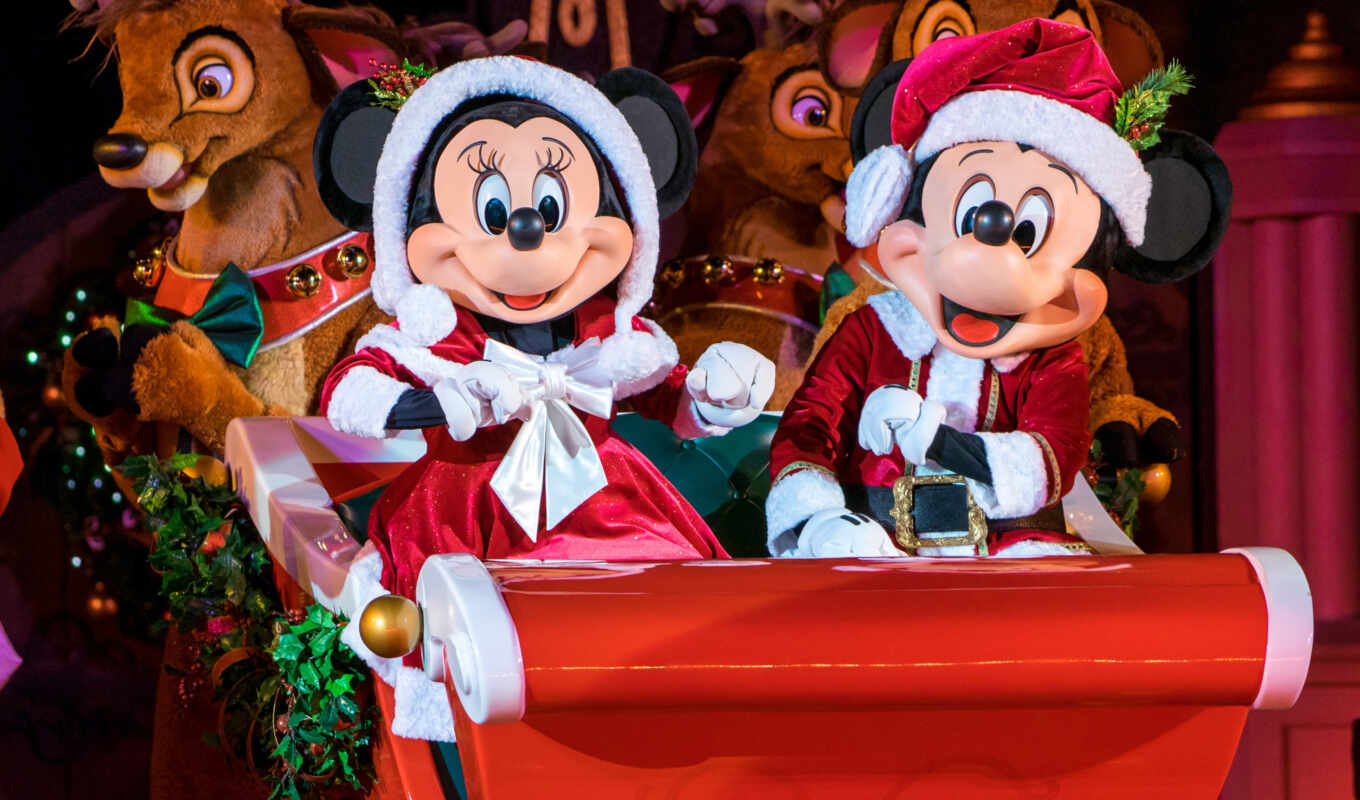 new, very, year, world, christmas, disney, mouse, merry, side, mickey, minnie