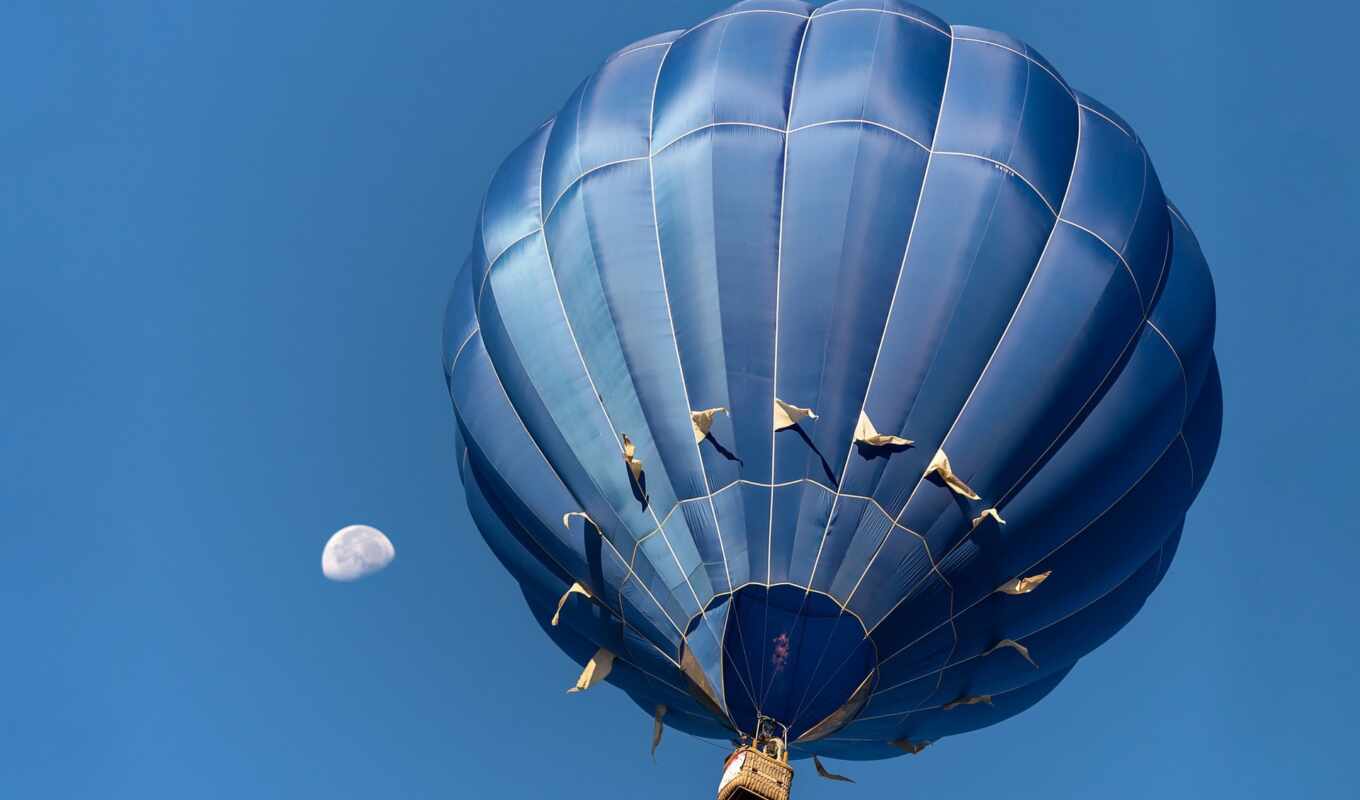 sky, blue, moon, air, ball, fly, wall, balloon, balloon, uçan