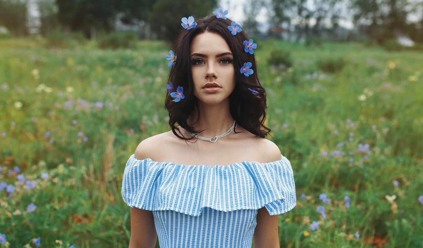 flowers, blue, girl, woman, eyes, model, toggle, navigation, variety