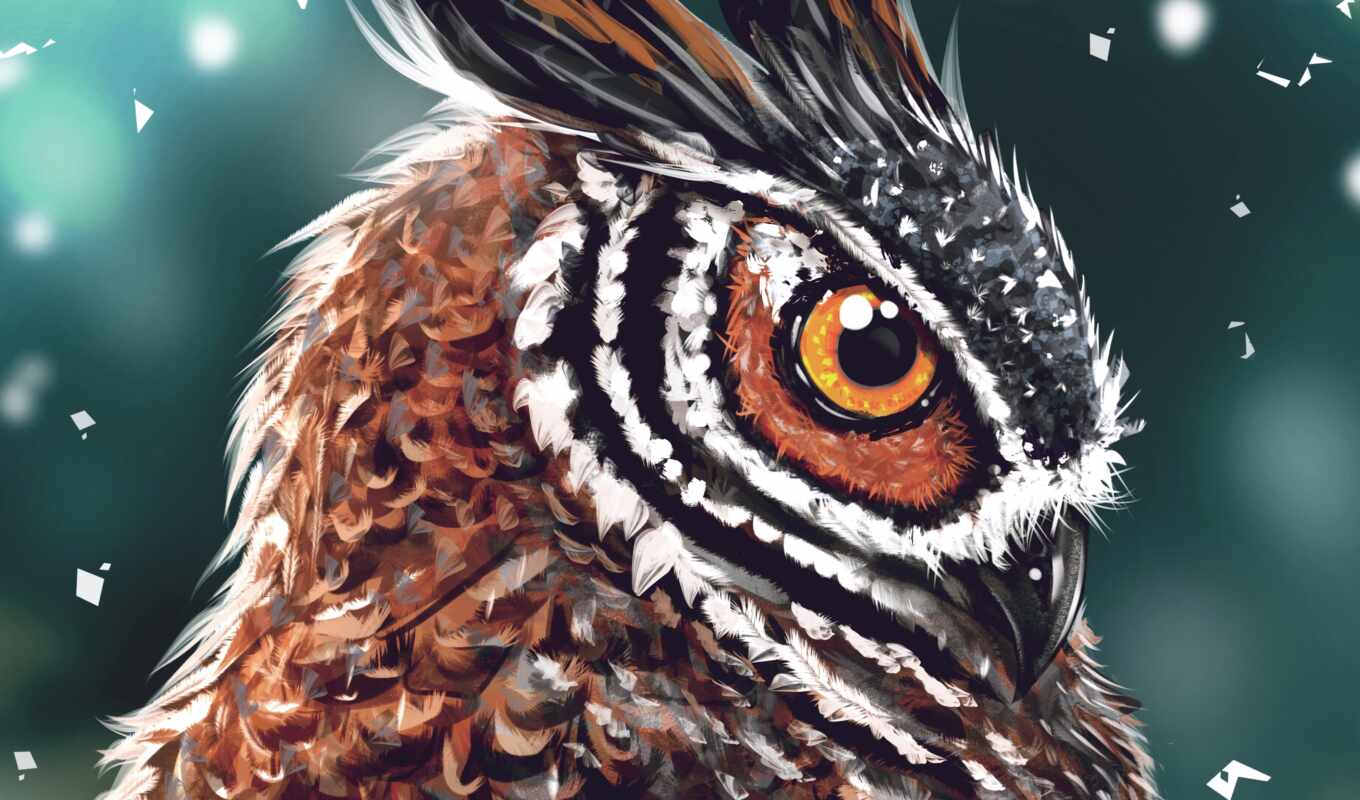 ipad, to do, paint, owl, bird, a feather, brush, easy, careful, process, source