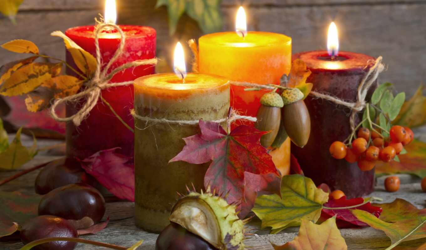 abstract, vintage, leaves, autumn, mouth, led, candles, light