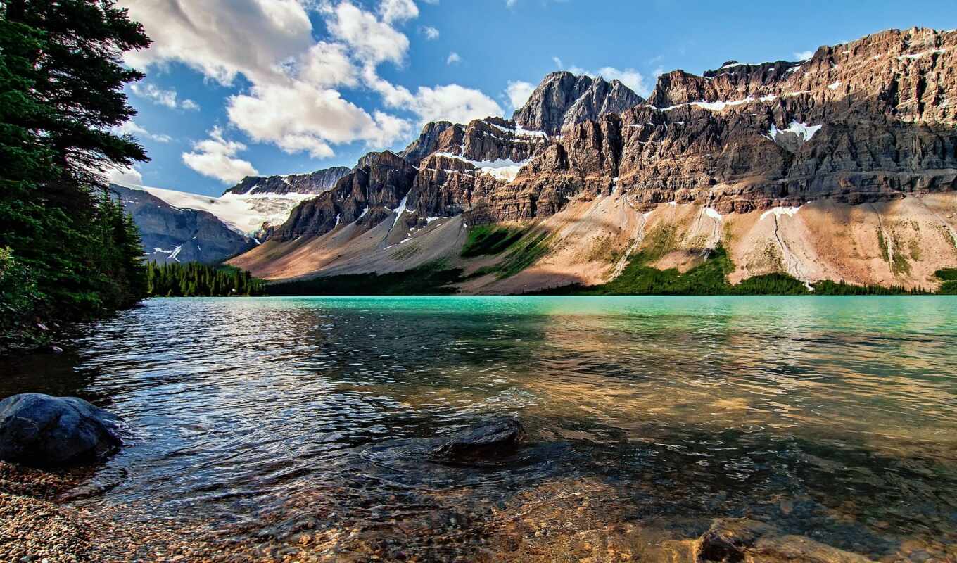 lake, mountain, Canada, river, because