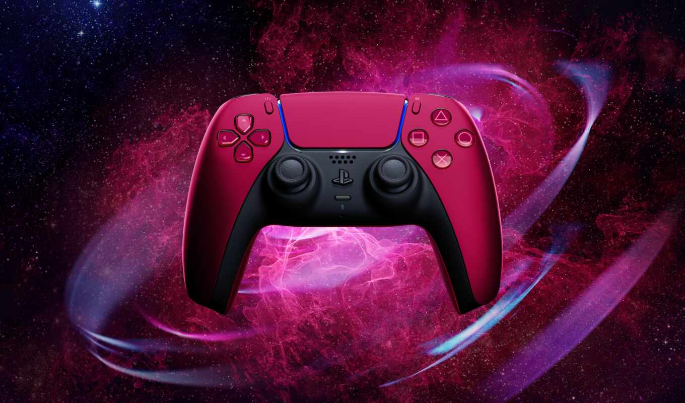 playstation, red, cosmic, wireless, controller, doublesense