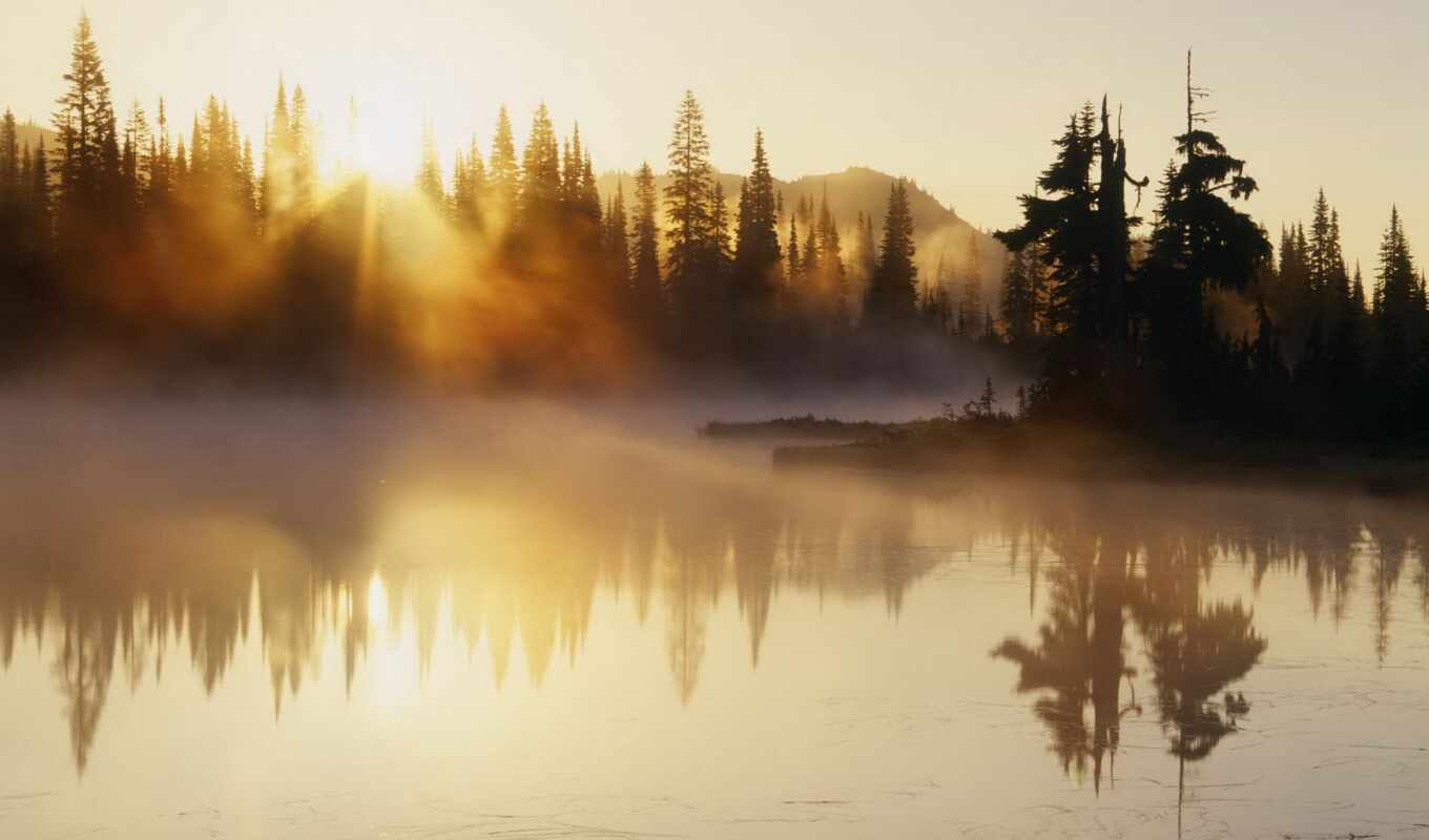nature, photo, sunrise, mountain, landscape, morning, sunrise, fog, idea, yes