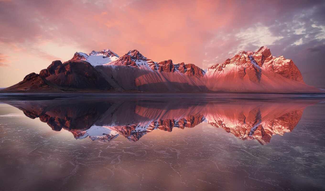 nature, photo, water, mountain, reflection, iceland, koo