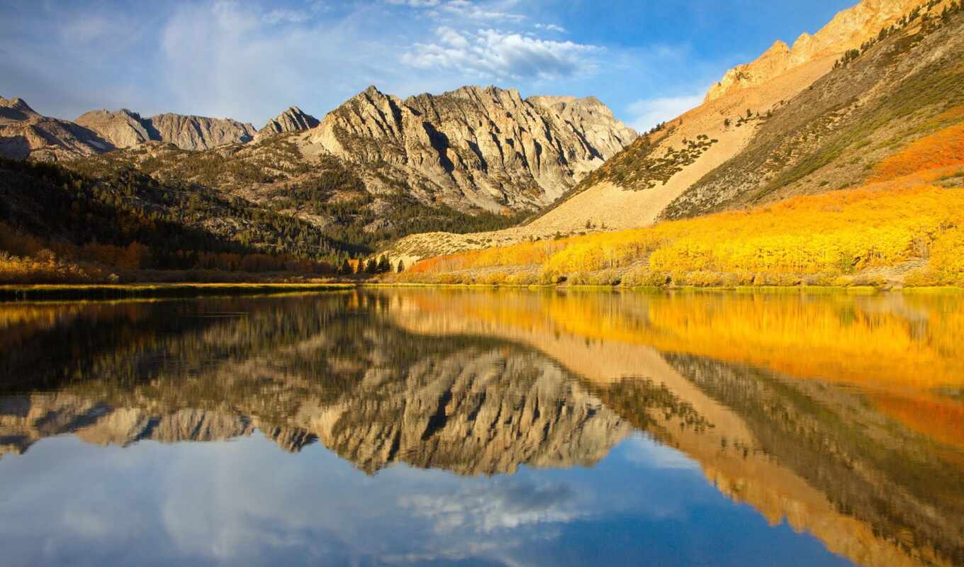 озеро, природа, desktop, california, north, mountains, nevada, sierra, eastern