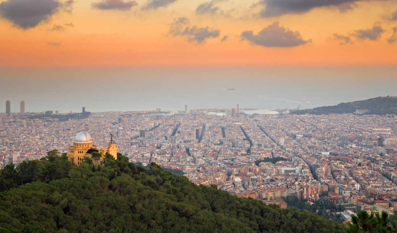 June's, hills, barcelona, Spain, bing, observatory, tibidabo, fabra, view