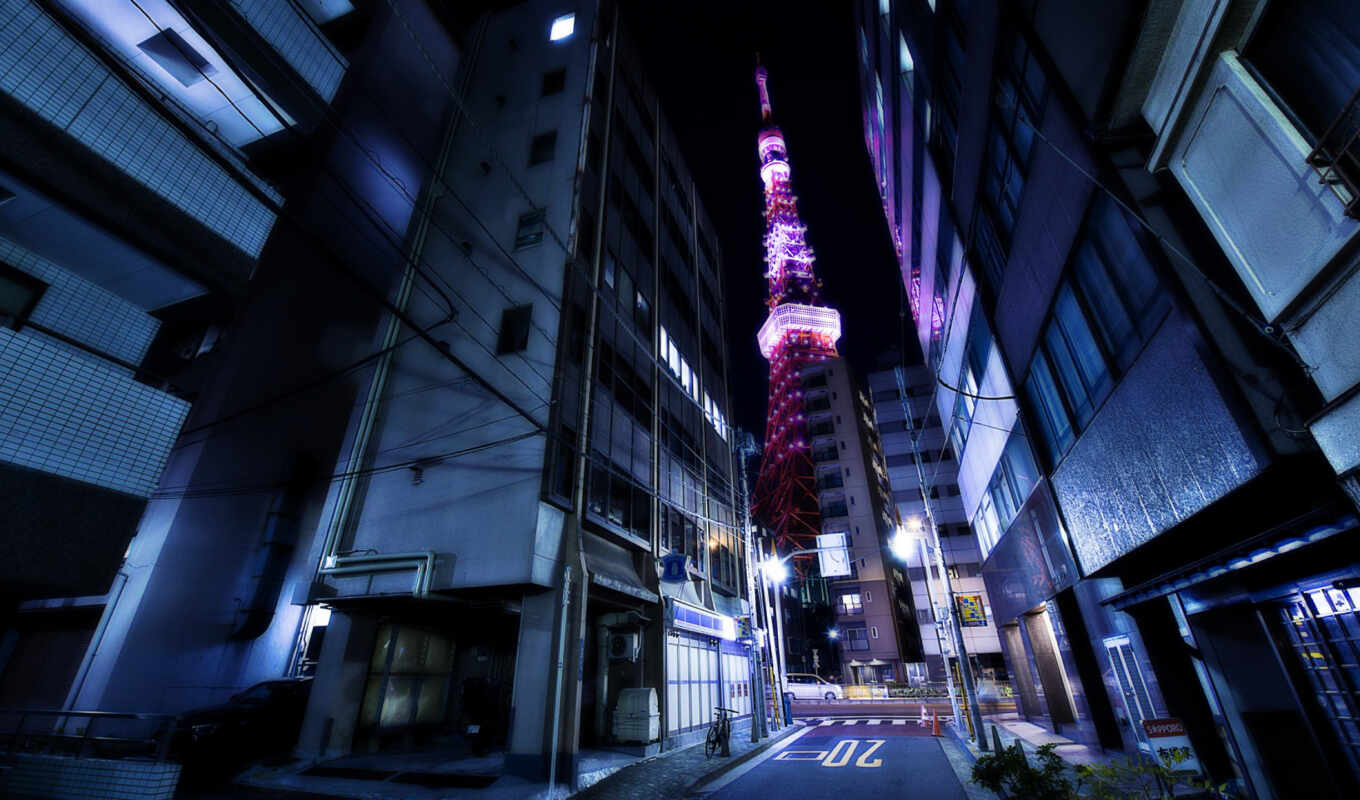 desktop, free, улица, башня, tokyo, япония