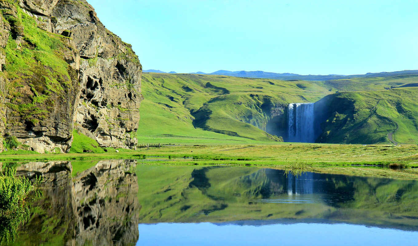 waterfall, iceland, national, tours, iceland, which, route, trailer, walk, skogafos, marsu