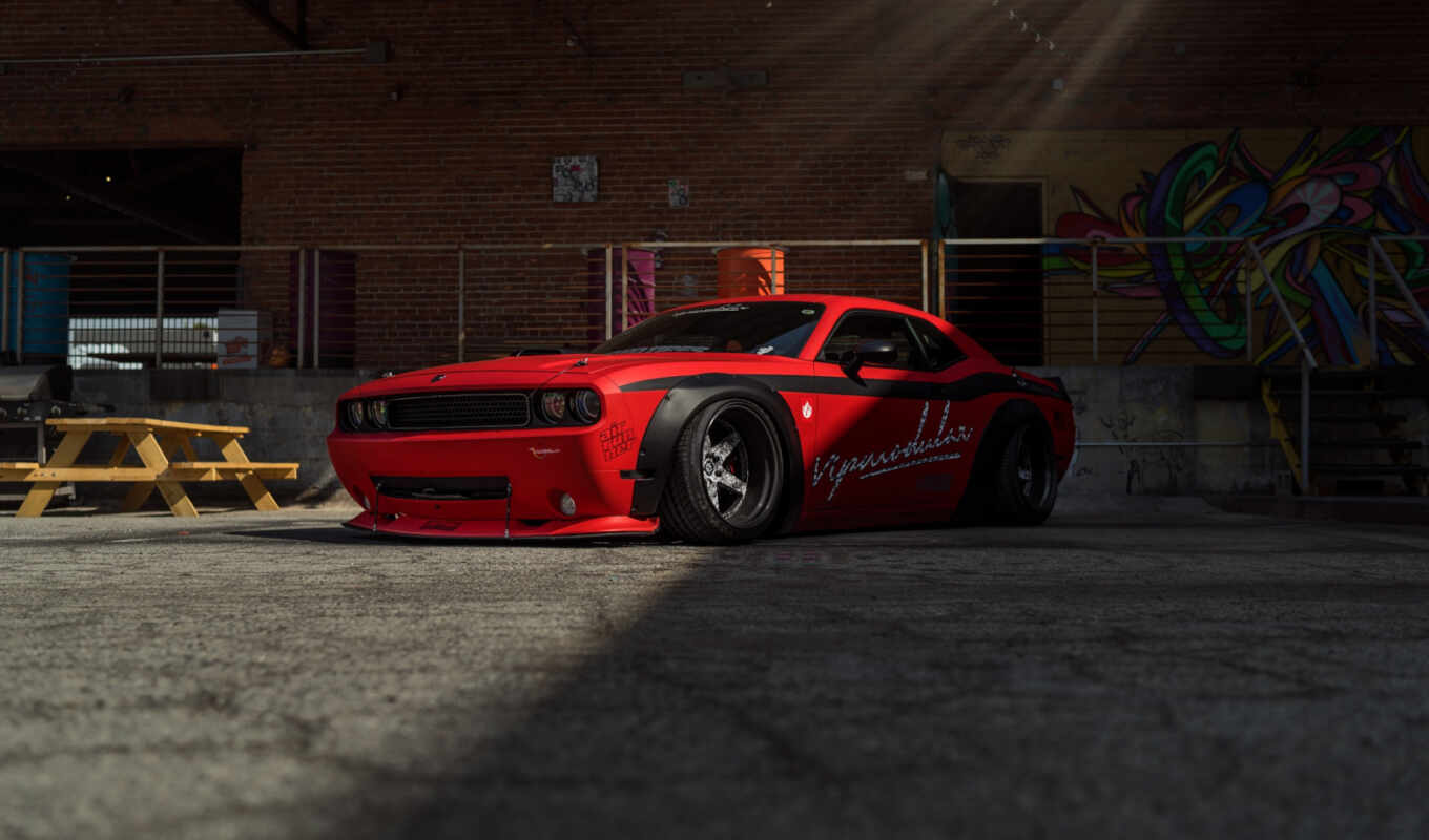 photo, mobile, background, car, tuning, dodge, challenger, muscle, custom, tune