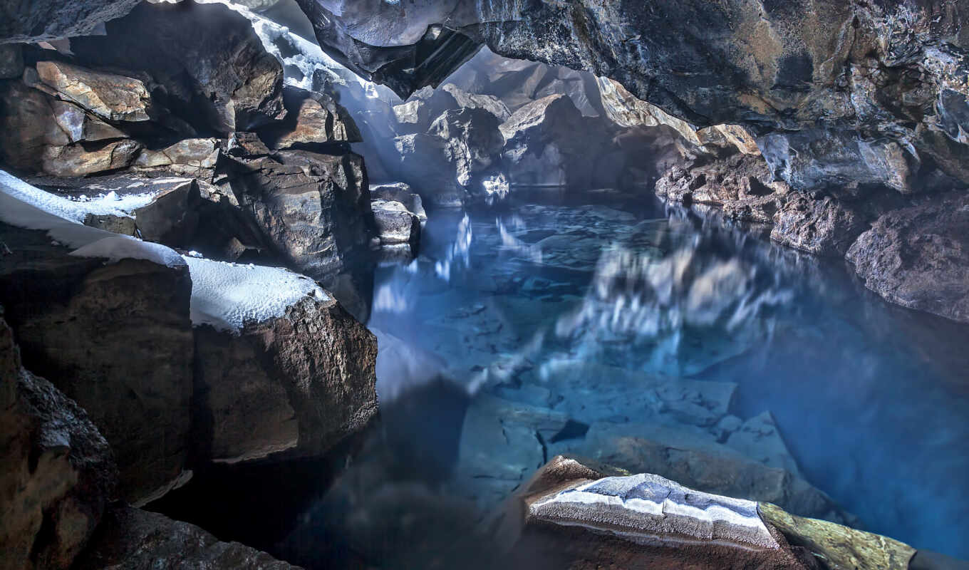 blue, iceland, пещера