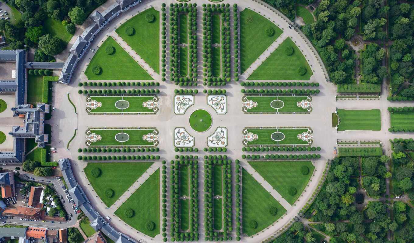 дворец, сад