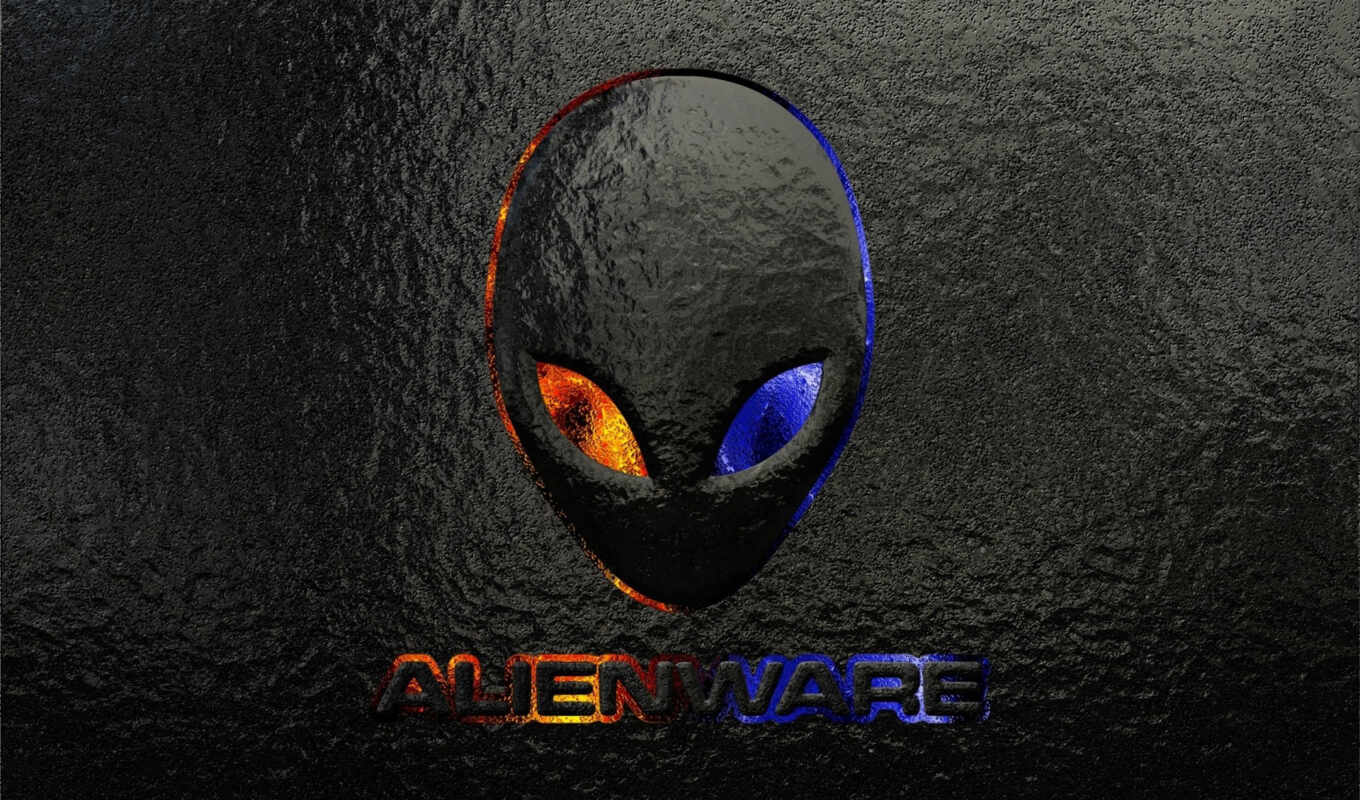 alienware, пришельца, чужие, голова, логотип, инопланетянин