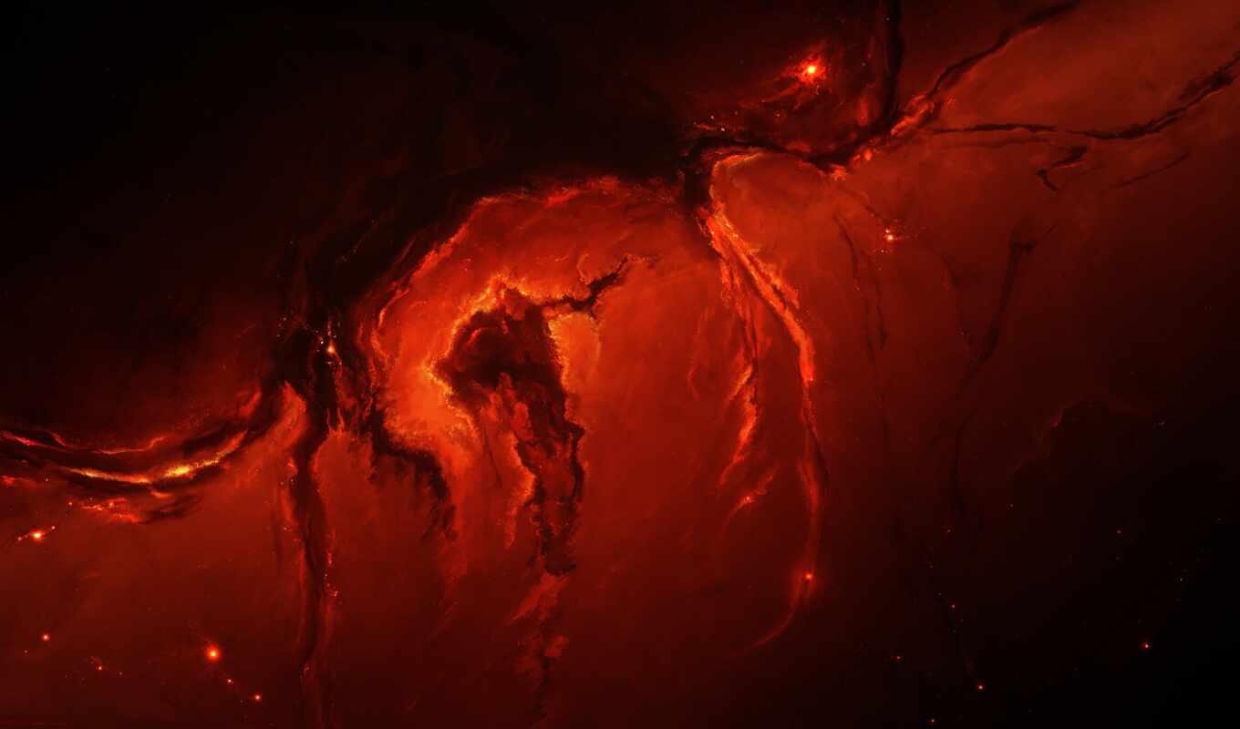 desktop, red, космос, nebula, outer, darkness