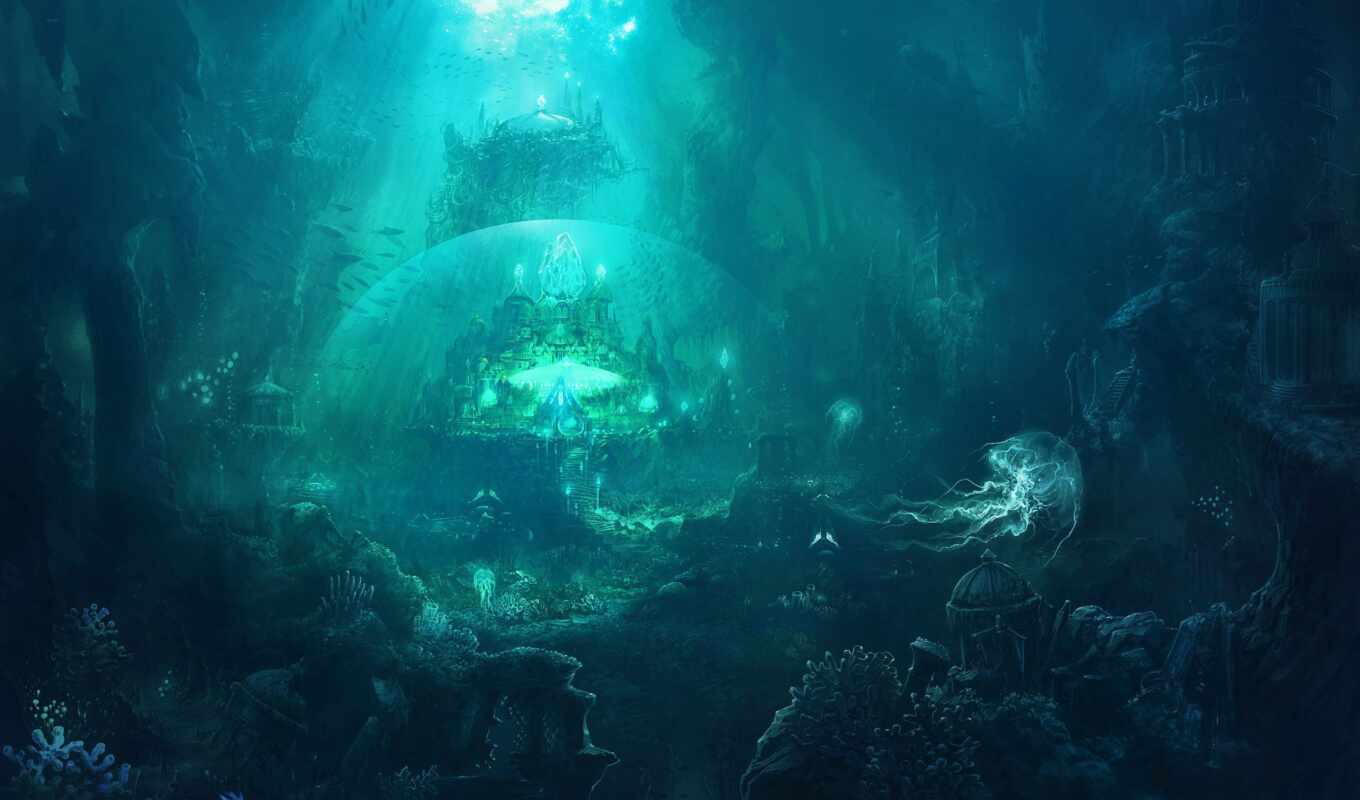 castle, битва, jellyfish, бессмертные, underwater