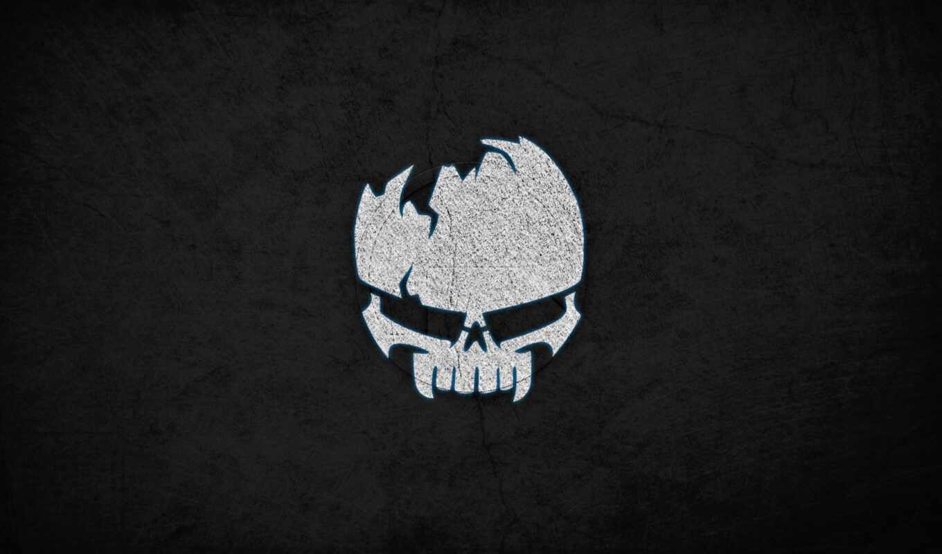 logo, game, skull, screen, fund