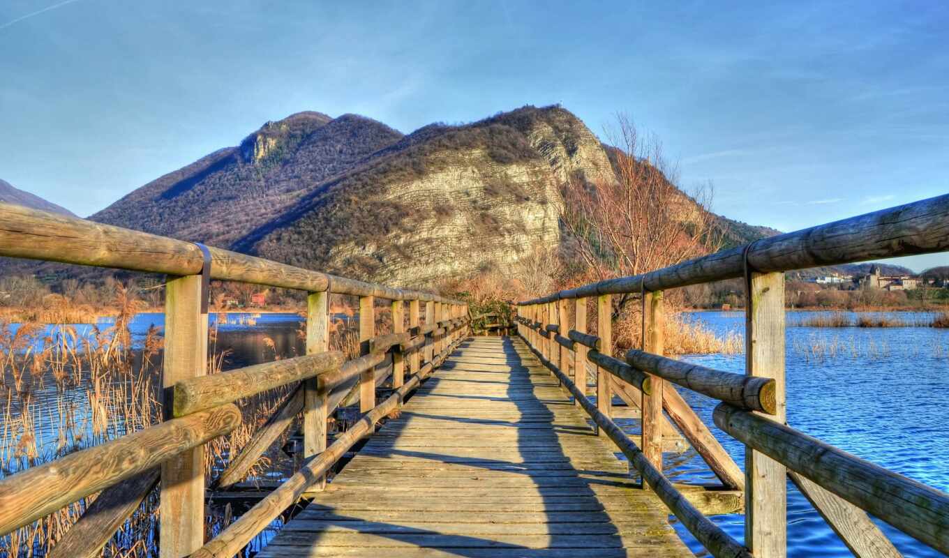 desktop, free, full, Bridge, wooden