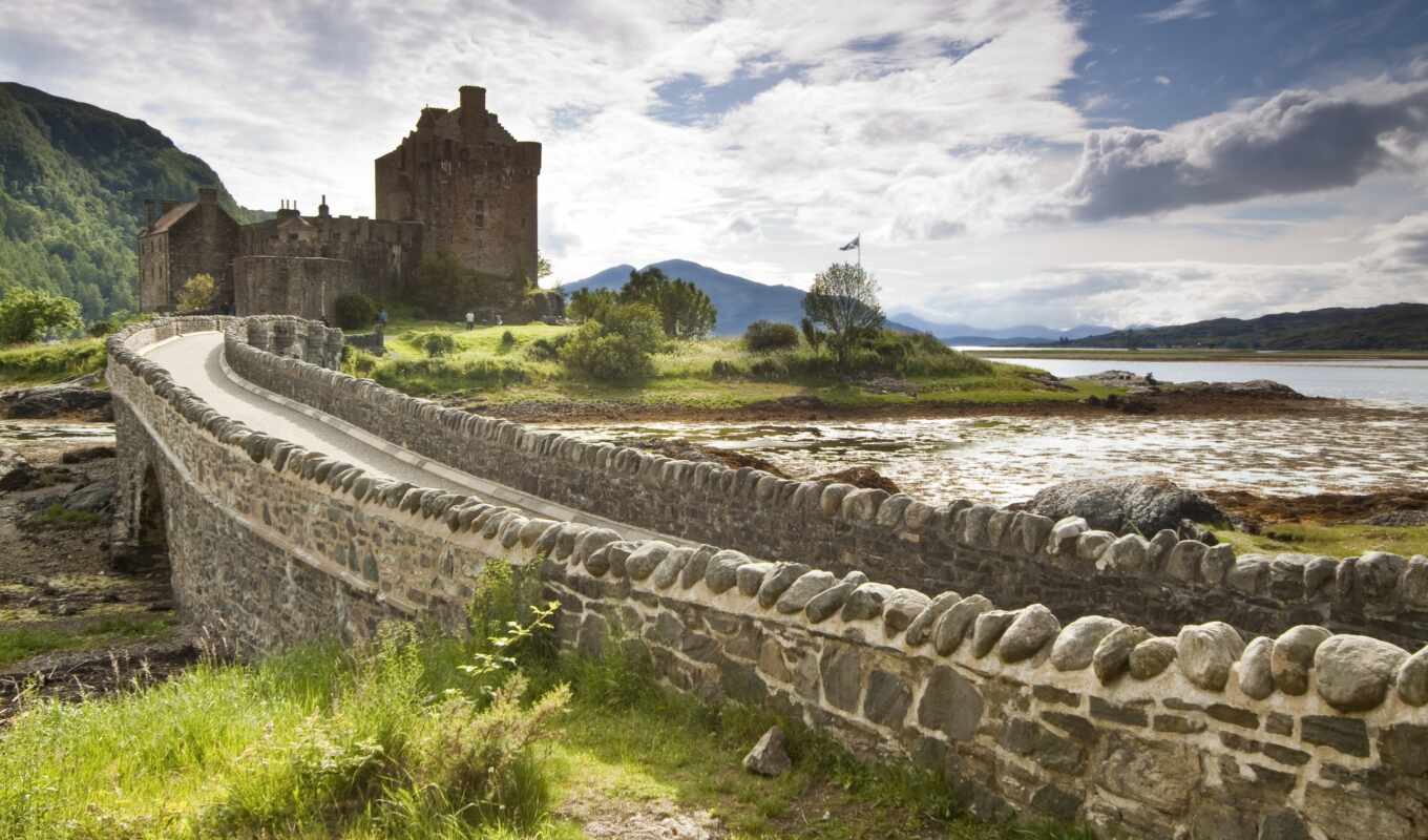 landscape, castle, замки, stock, шотландия, донан, scotia, eilean, dornie