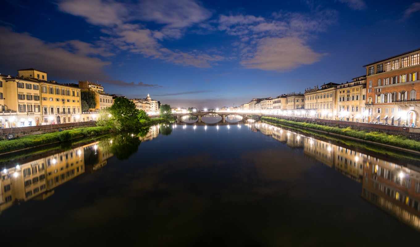 at home, night, ago, Bridge, Italy, flickr, florence, Arno