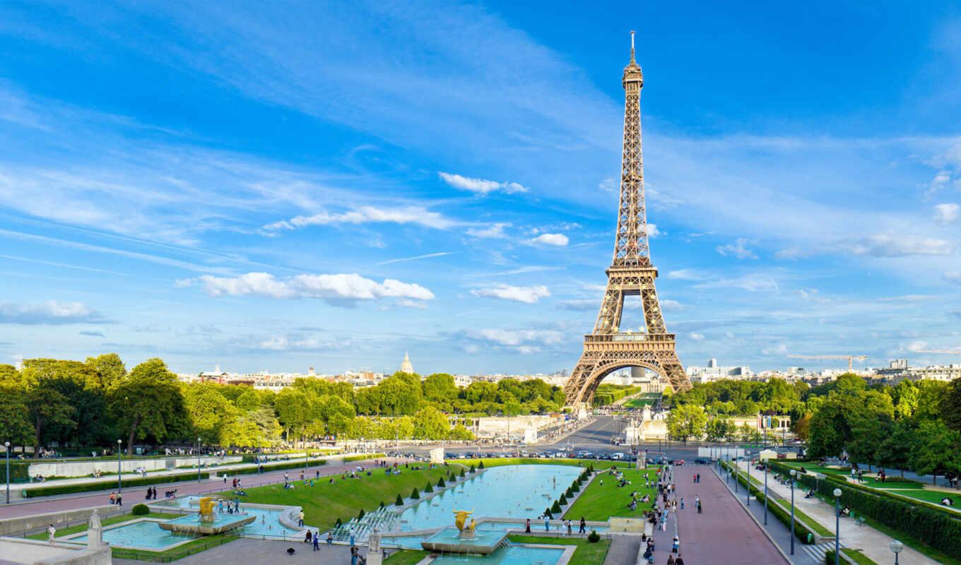 sky, summer, city, cities, France, Paris, Eiffel, turret