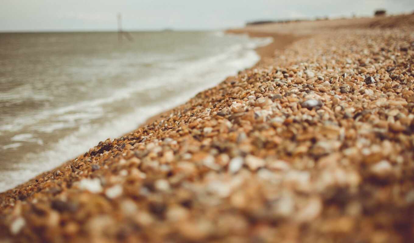 stone, beach, sea, pebbles, fond, on, beach, idee