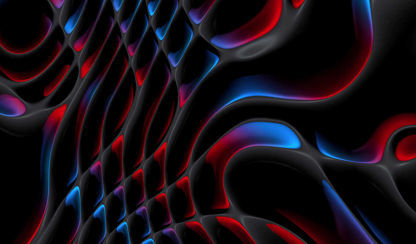 art, black, blue, digital, abstract, red, line, color, fractal, shape