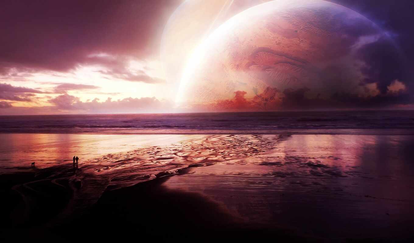 core, compilation, sunset, planets, space, pictures, sea, planet, cosmos